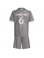Real Madrid Eduardo Camavinga #6 Ausweichtrikot für Kinder 2024-25 Kurzarm (+ Kurze Hosen)